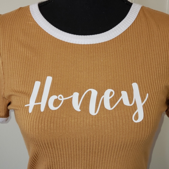 LOV Boutique. Custom Honey Crop Ringer Tee - Picture 3 of 5